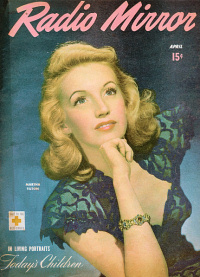 Martha on cover of Radio Mirror magazine